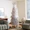 7.5ft. Unlit White Pencil Tinsel Artificial Christmas Tree